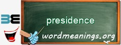 WordMeaning blackboard for presidence